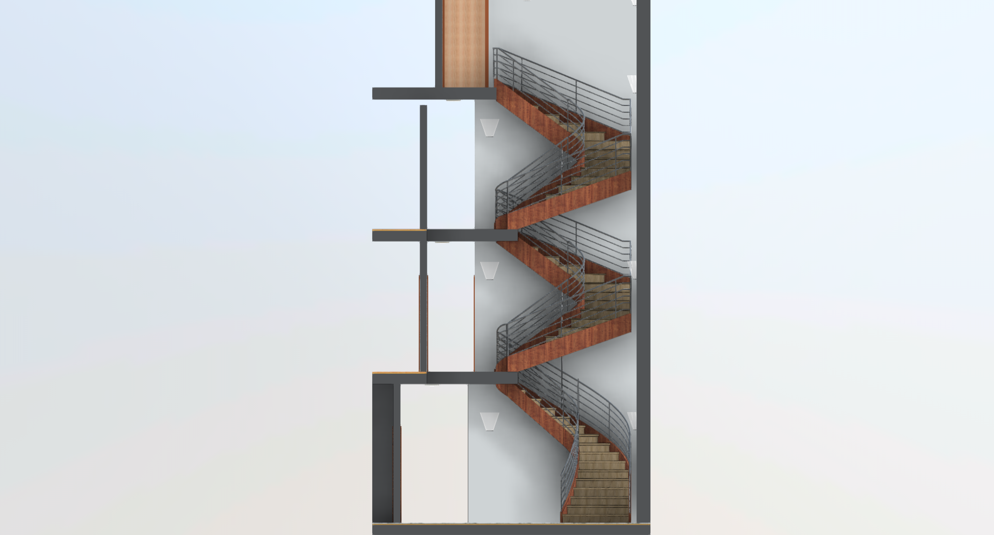 Image of 3D model of a staircase